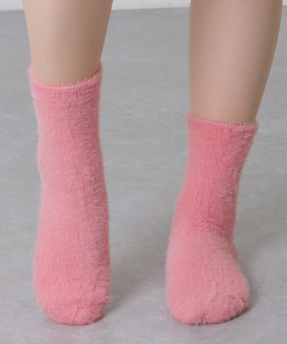 【5足セット】ハート 刺繍 シャギー ルーム ソックス