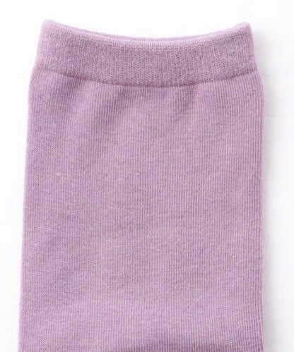【5足セット】 ソリッドカラー クルー丈 シンプル タビ ソックス
