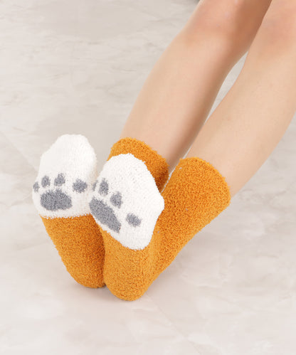 【6色組】ねこモチーフルームソックスセット