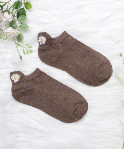 【10色組】ワンポイント刺繍くるぶしソックスセット