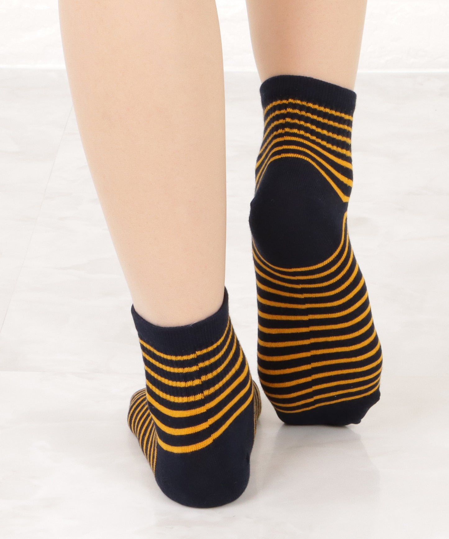 【5色組】ボーダー柄ショートソックスセット