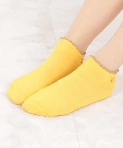 【5足セット】ハートワンポイントくるぶしソックス