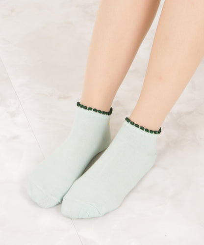 【5足セット】ハートワンポイントくるぶしソックス