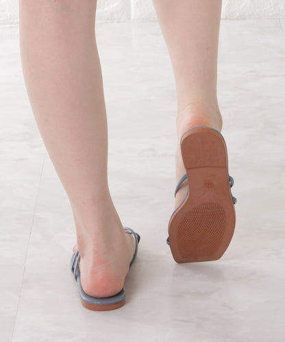 ストラップトングフラットサンダル