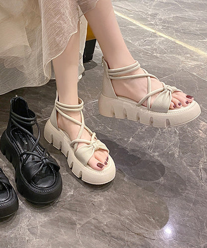 ナロー ストラップ ハイカット 厚底 コンフォート サンダル