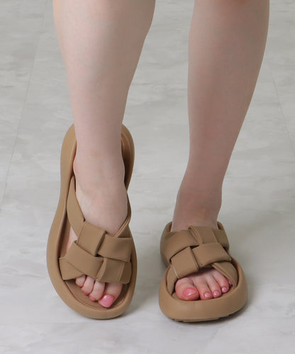 メッシュ ベルト 厚底 コンフォートサンダル