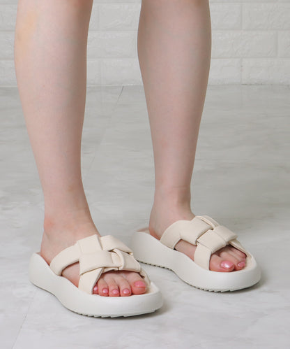 メッシュ ベルト 厚底 コンフォートサンダル
