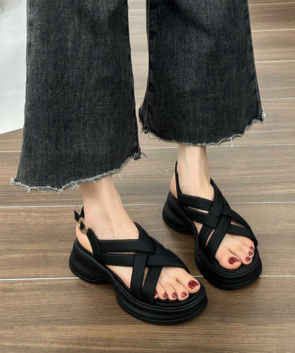 ソフト メッシュ バックストラップ 厚底 サンダル