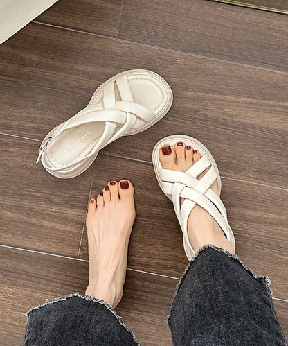 ソフト メッシュ バックストラップ 厚底 サンダル