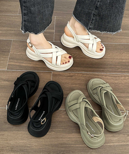 ソフト メッシュ バックストラップ 厚底 サンダル