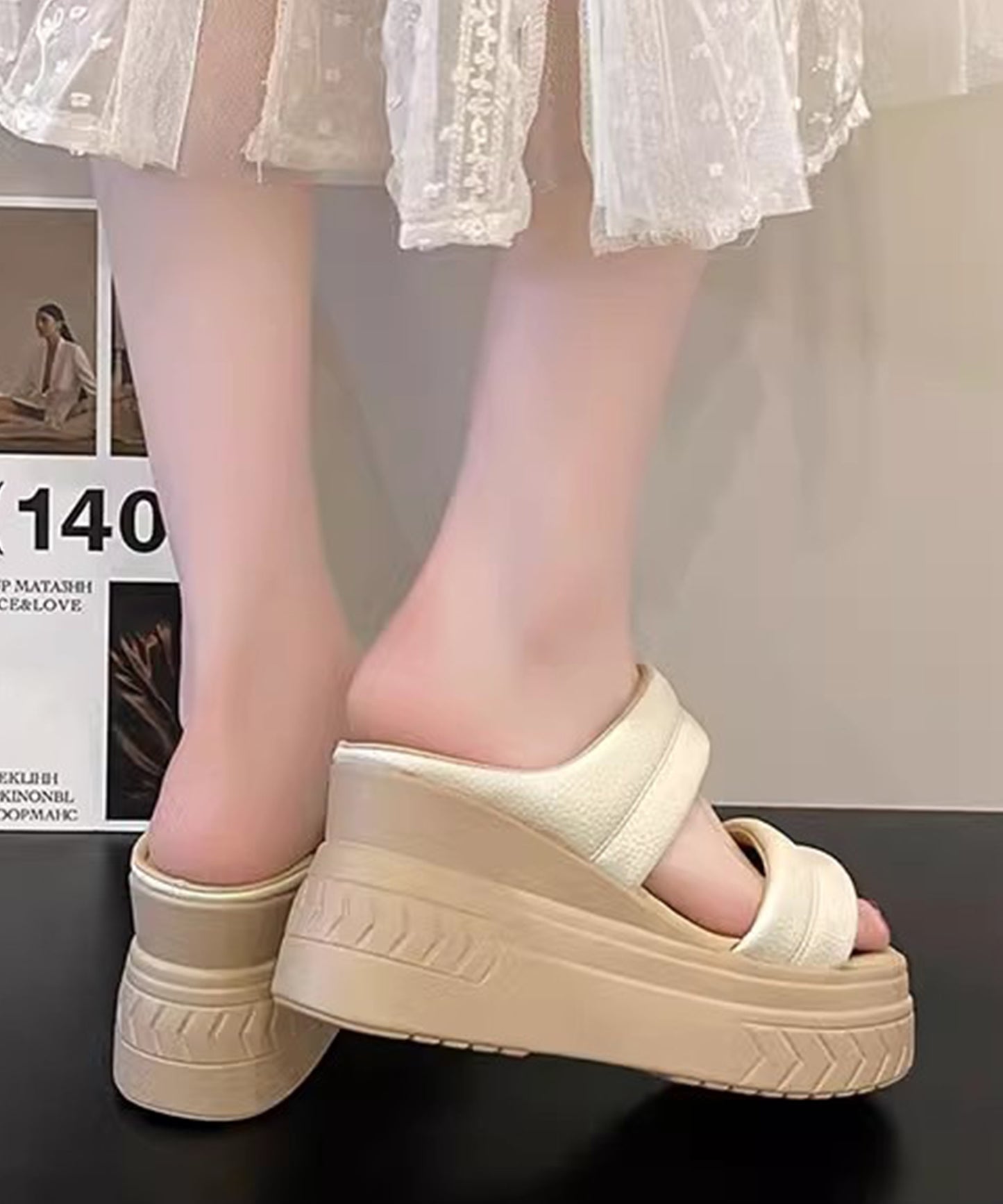 厚底 ウエッジ ヒール サンダル