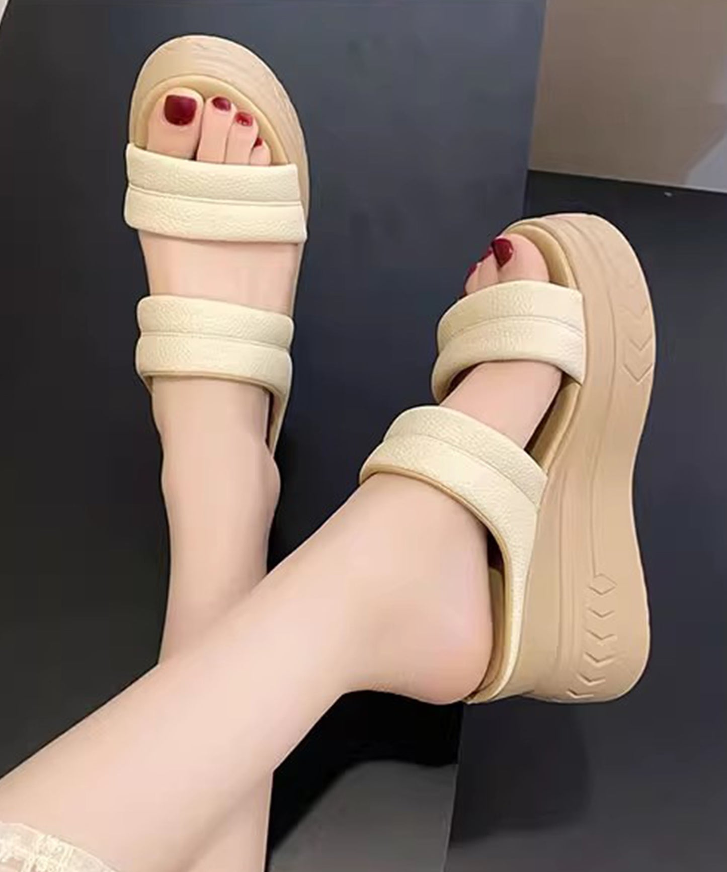 厚底 ウエッジ ヒール サンダル