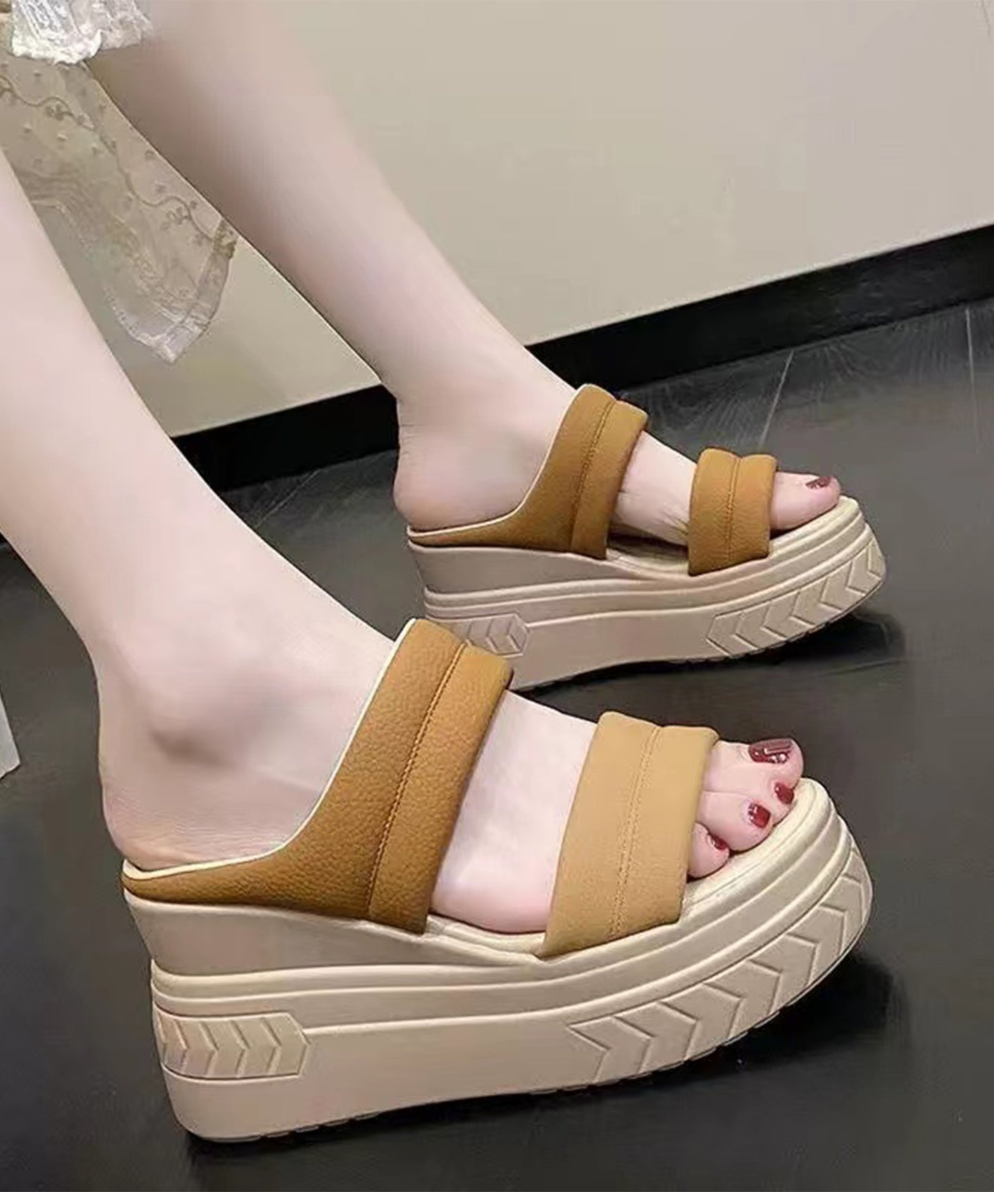 厚底 ウエッジ ヒール サンダル