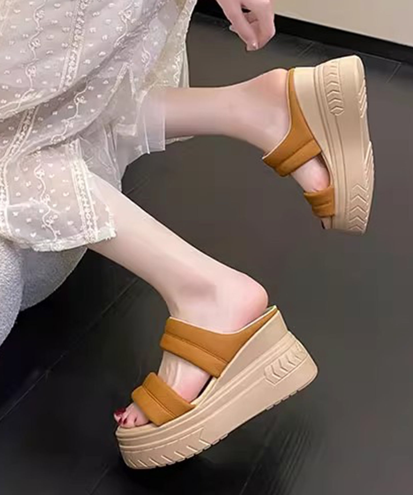 厚底 ウエッジ ヒール サンダル