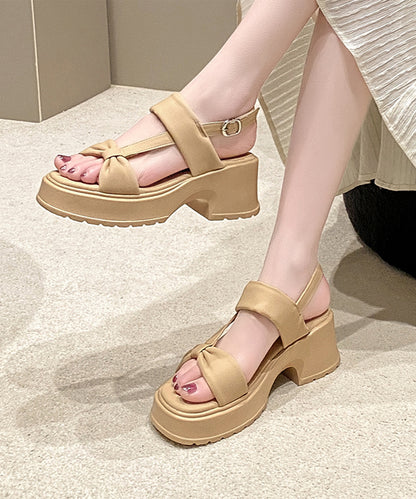 リボンライク バックストラップ 厚底 サンダル