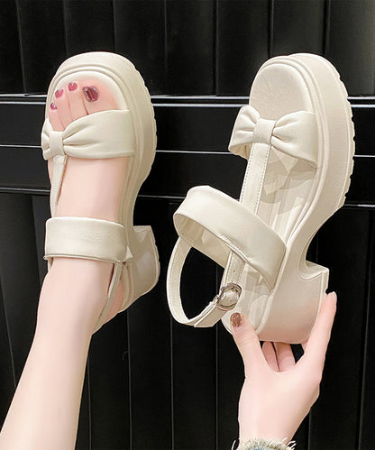 リボンライク バックストラップ 厚底 サンダル