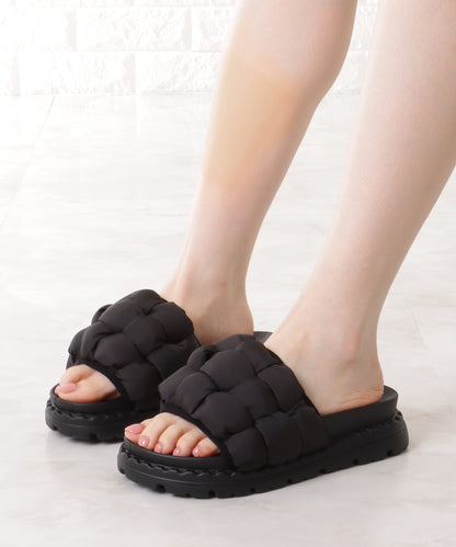 クッション メッシュ コンフォート フラット サンダル