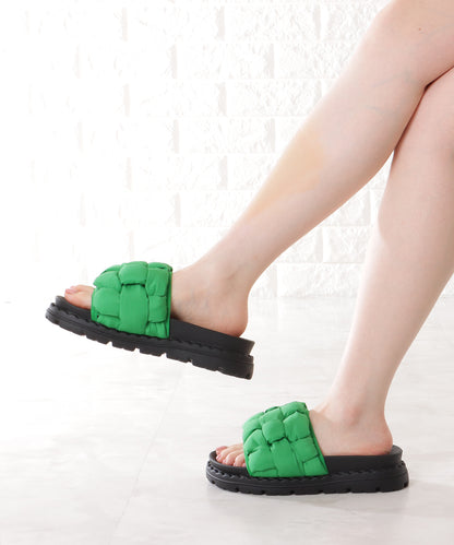 クッション メッシュ コンフォート フラット サンダル