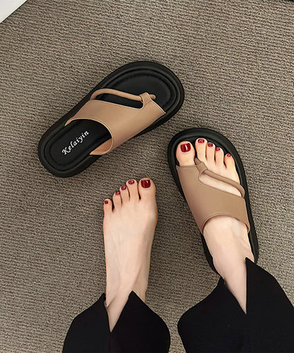 アシンメトリー スライド トング 厚底 サンダル