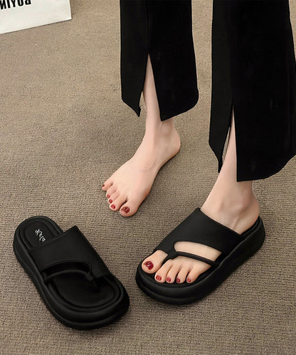 アシンメトリー スライド トング 厚底 サンダル