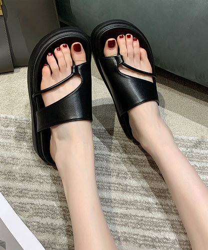 アシンメトリー スライド トング 厚底 サンダル