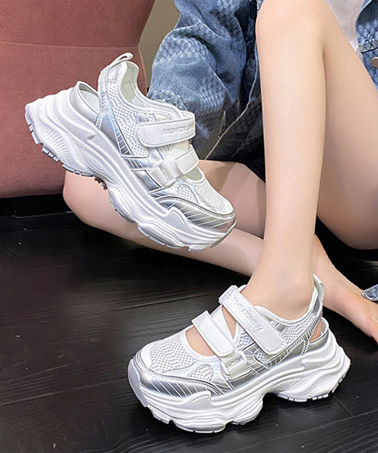 メッシュ ベルクロ 厚底 スニーカー サンダル