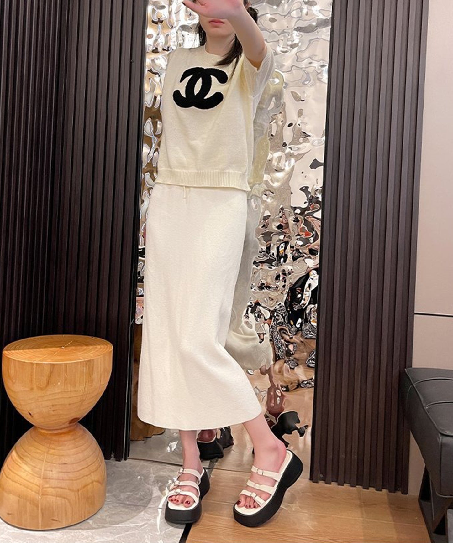 トリプル ベルト 厚底 プラットフォーム サンダル