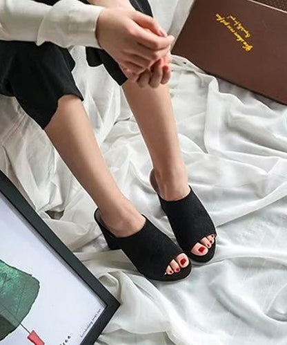 ハイヒールミュールサンダル