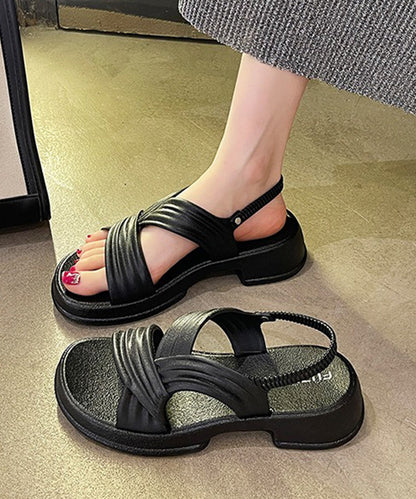 アシンメトリー バックストラップ 厚底 プラットフォーム サンダル