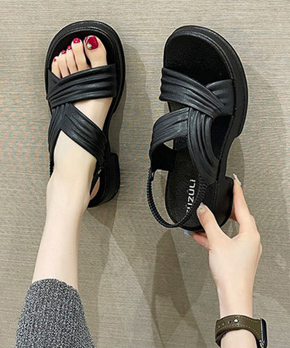 アシンメトリー バックストラップ 厚底 プラットフォーム サンダル