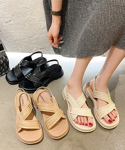 アシンメトリー バックストラップ 厚底 プラットフォーム サンダル