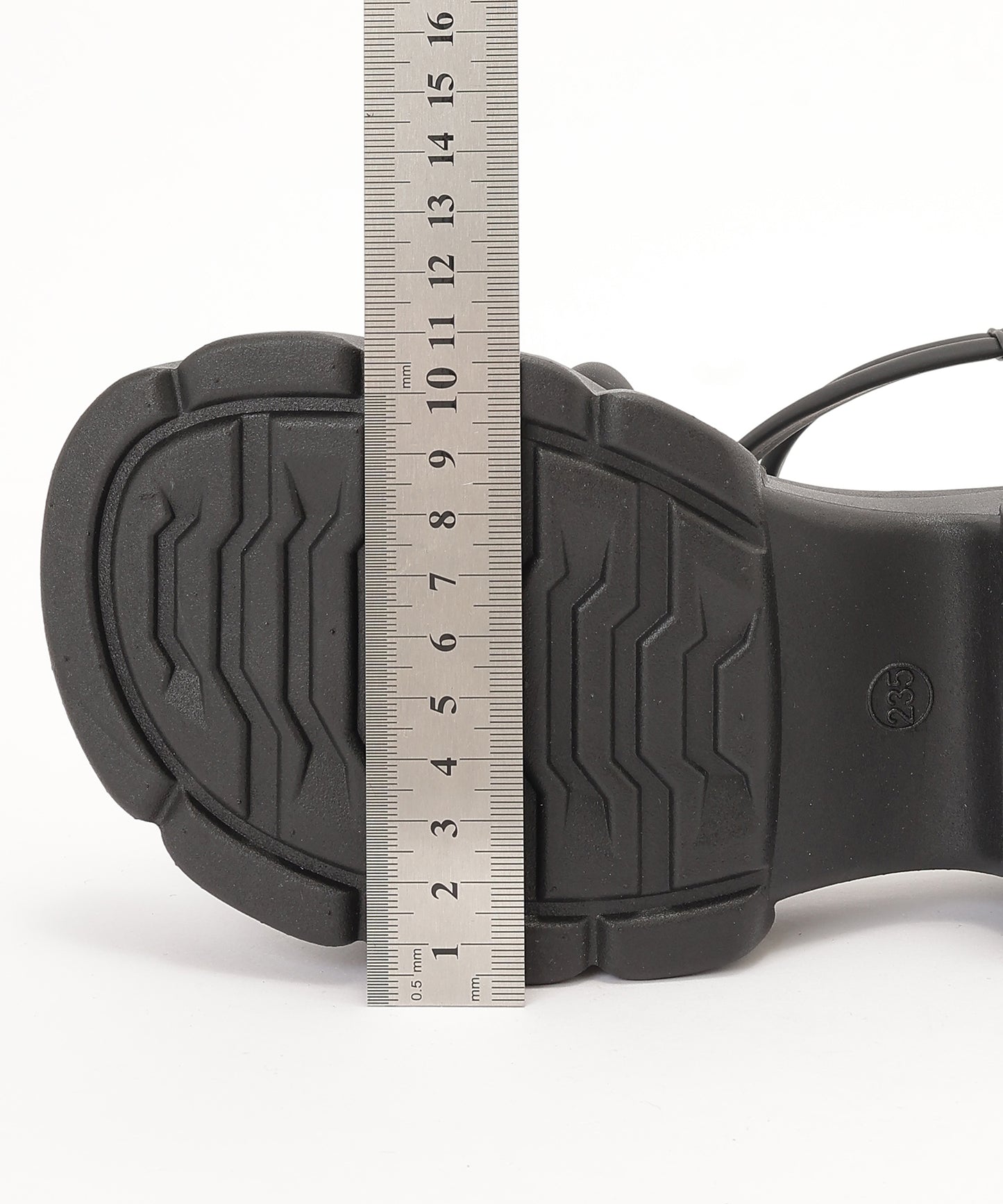 レザー調 チューブ クロス ストラップ 厚底 サンダル