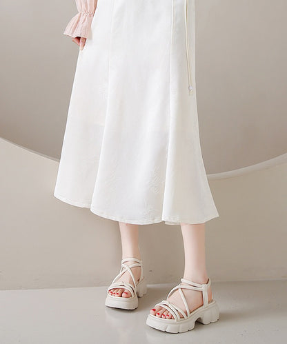 レザー調 パール バックストラップ付き 厚底 サンダル