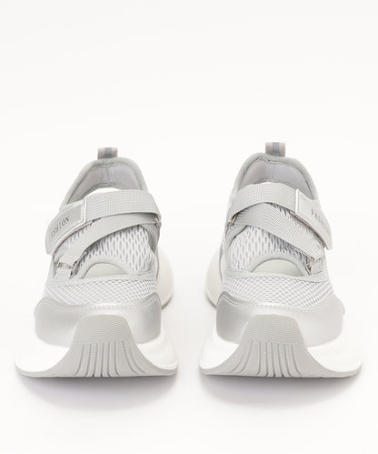 メッシュ ベルト付き 厚底 スニーカー サンダル