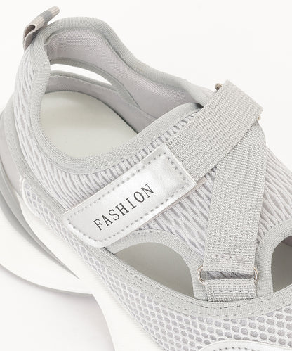 メッシュ ベルト付き 厚底 スニーカー サンダル