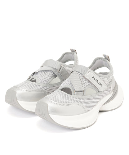 メッシュ ベルト付き 厚底 スニーカー サンダル