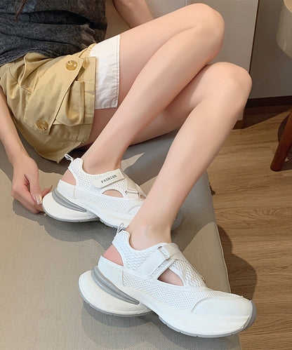 メッシュ ベルト付き 厚底 スニーカー サンダル