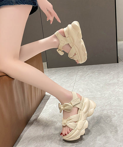 ツイスト リボン バックストラップ付き 厚底 サンダル