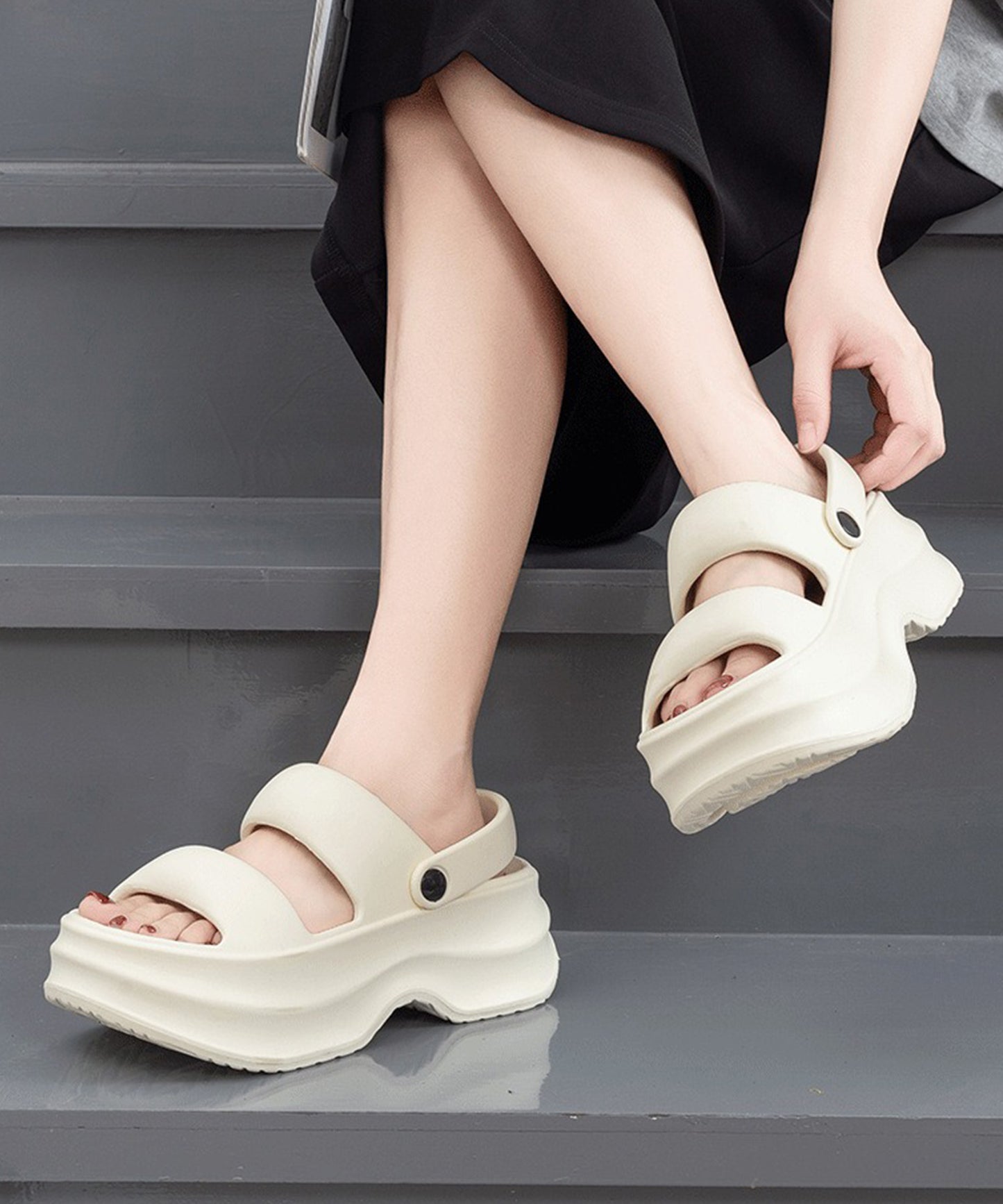 2WAY バックストラップ付き EVA 厚底 サンダル