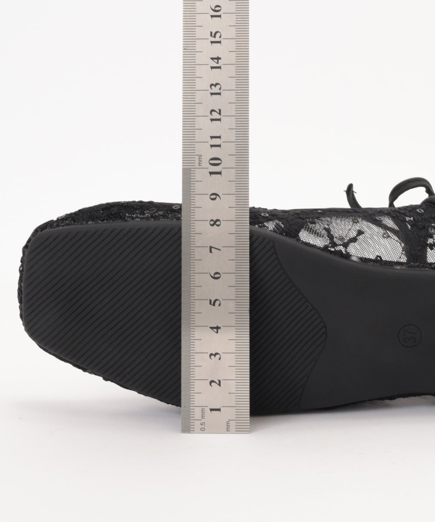 シアー 刺繍 リボンストラップ フラット バレエシューズ サンダル