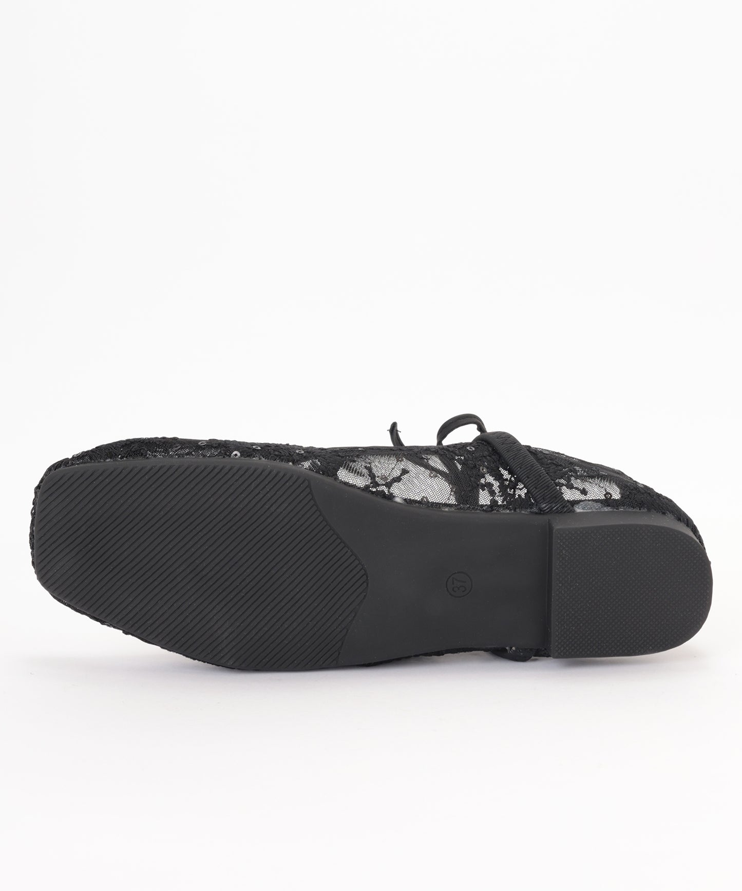 シアー 刺繍 リボンストラップ フラット バレエシューズ サンダル