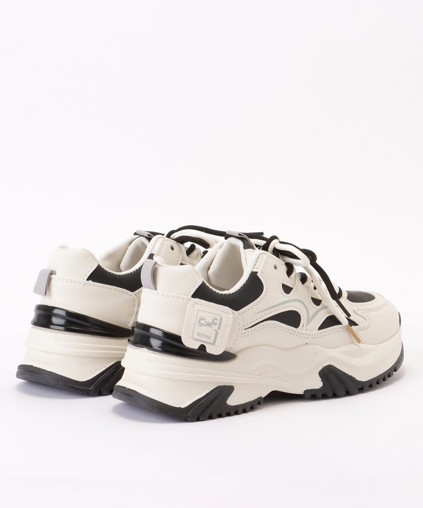 配色 レースアップ 厚底 ダッド スニーカー