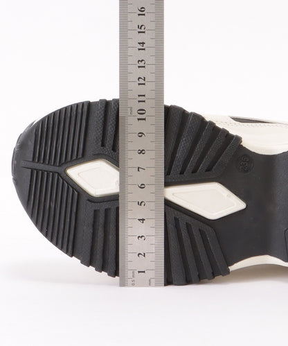 配色 レースアップ 厚底 ダッド スニーカー