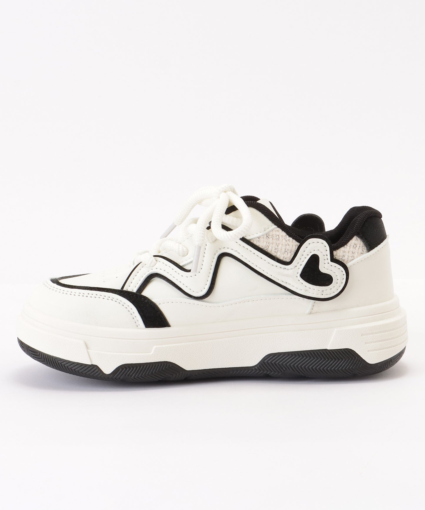 配色 ウエーブ ライン レースアップ アグリーシューズ