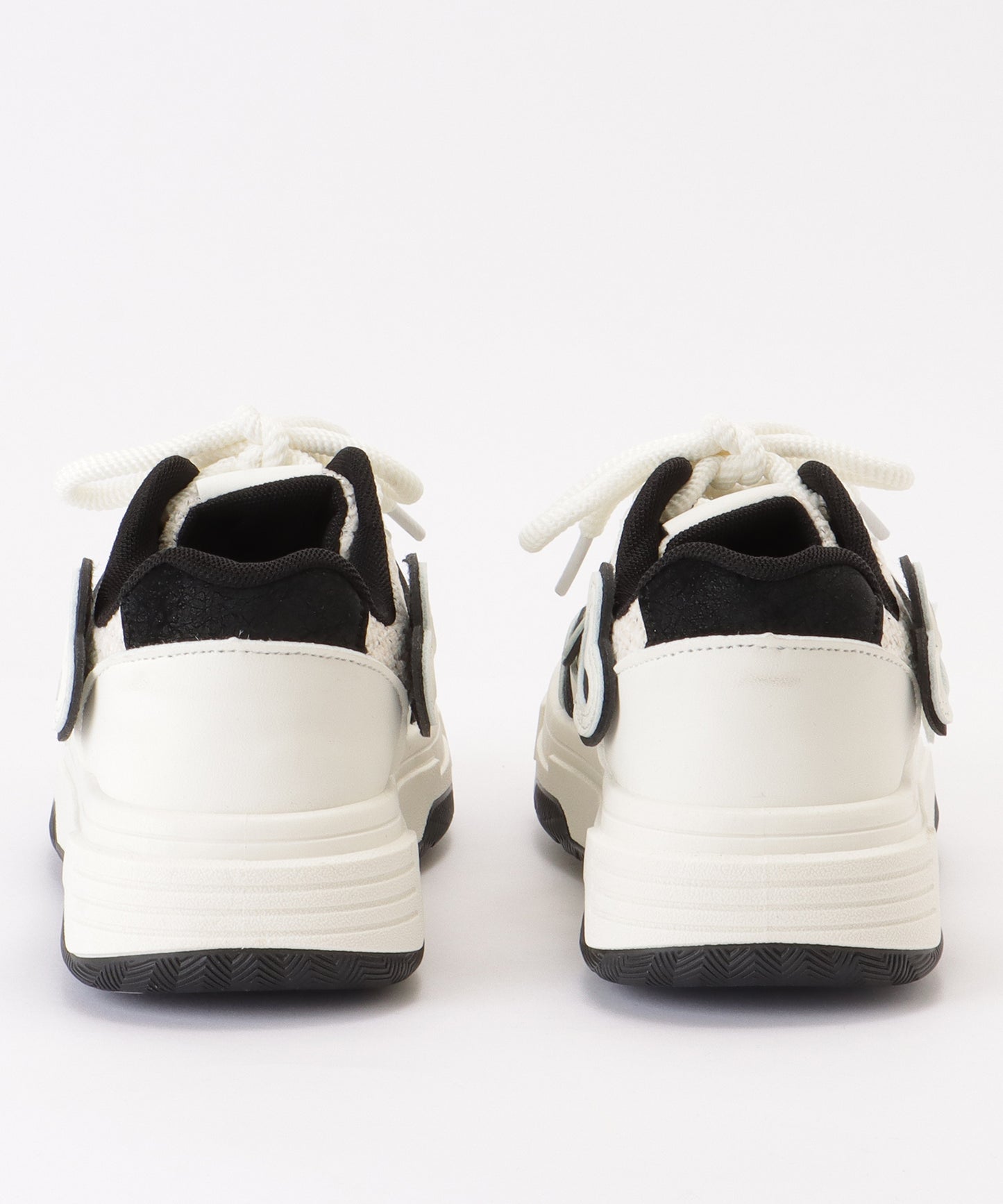 配色 ウエーブ ライン レースアップ アグリーシューズ