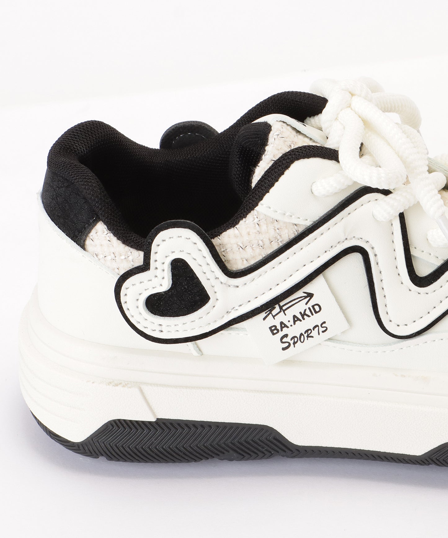 配色 ウエーブ ライン レースアップ アグリーシューズ