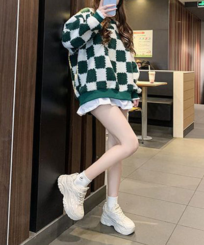ミックス ツイード レースアップ 厚底 シューズ