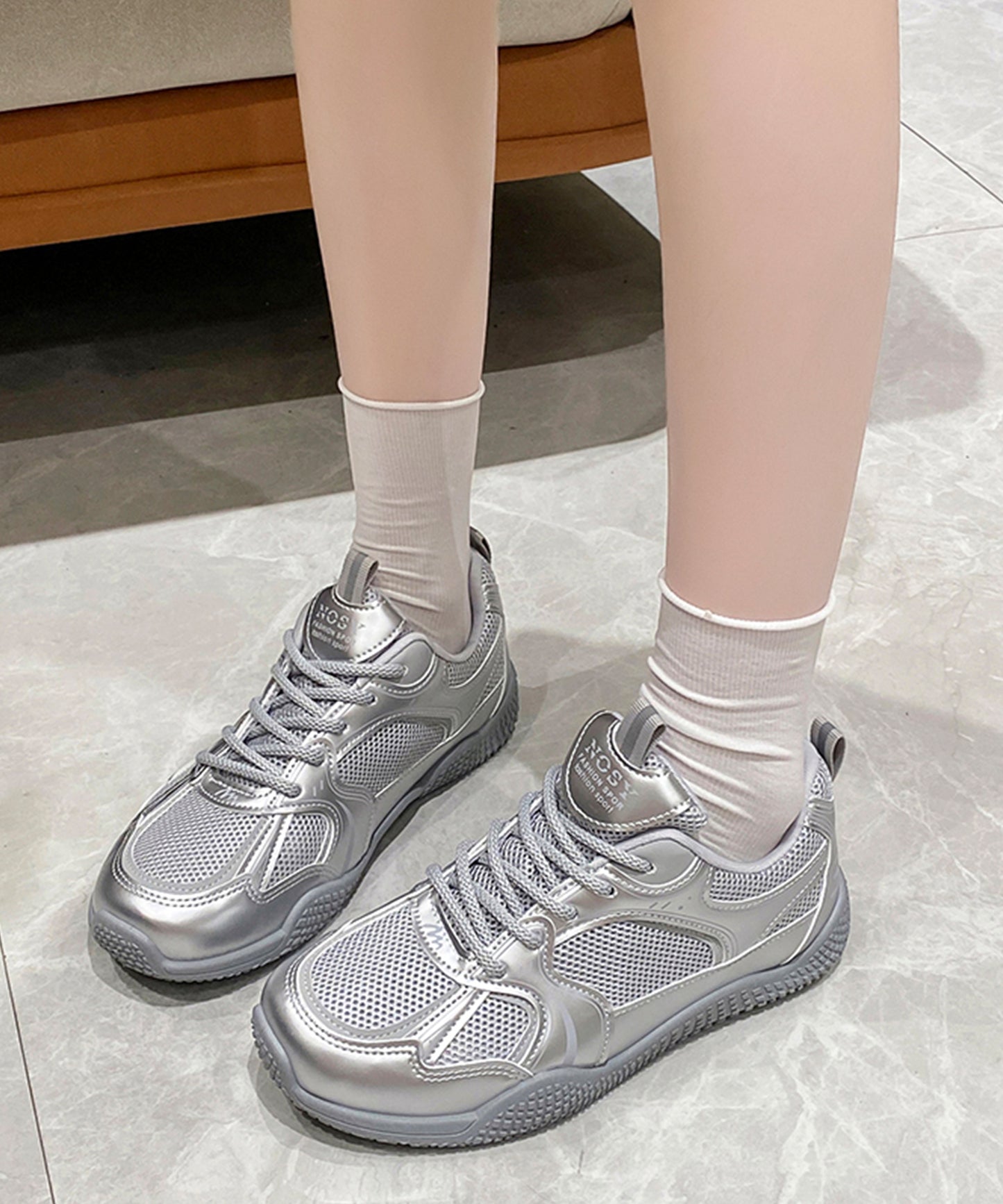 メッシュ ベース ロープ ストラップ スニーカー