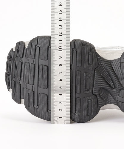 配色 厚底 メタリック ダッド スニーカー