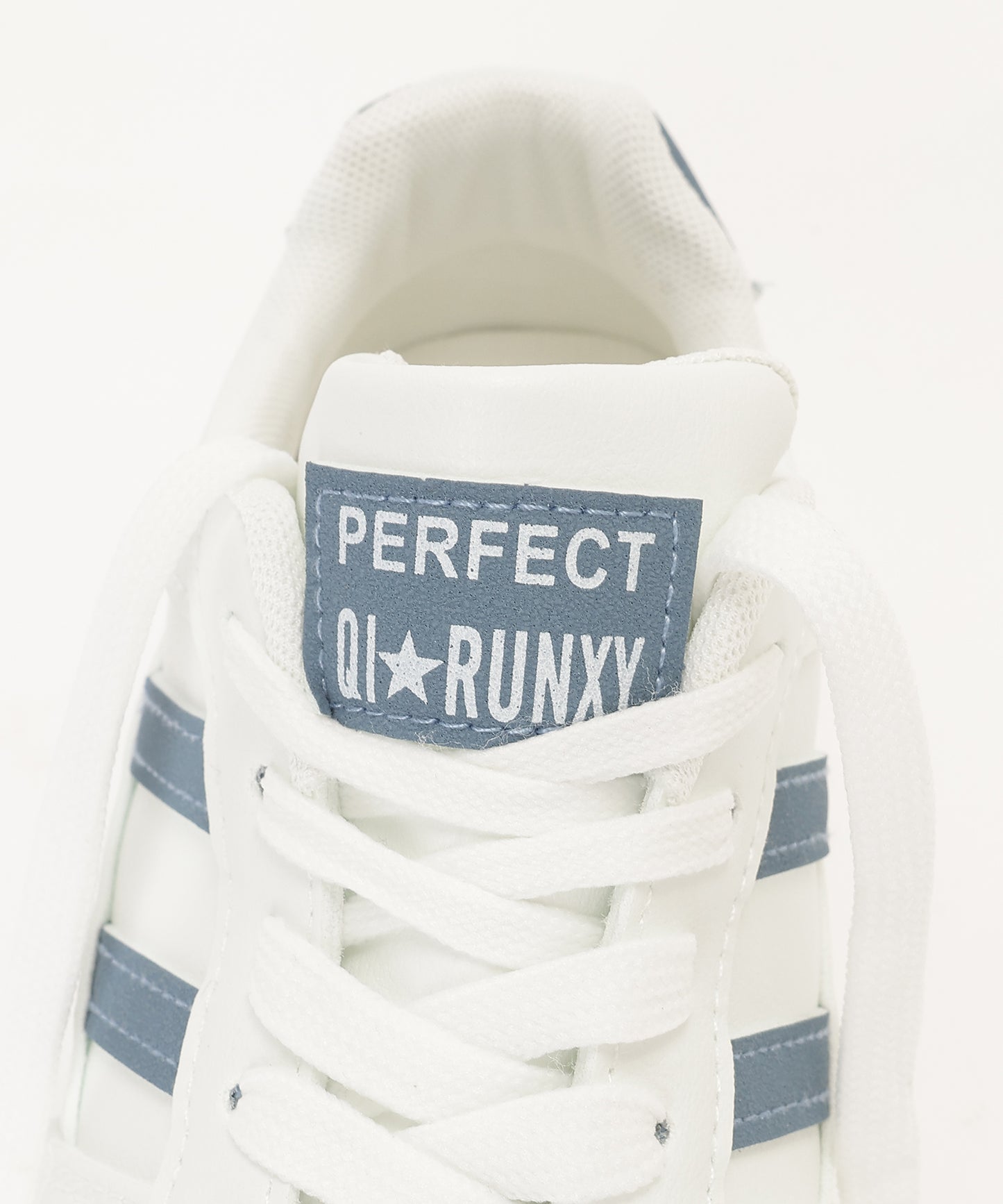 厚底 レザー調 ライン ローカット スニーカー